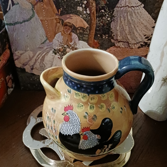 Country Kitchen Ceramic Rooster Pitcher ๐ by Giani Far Ambiance Collection ๐ - Picture 2 of 15